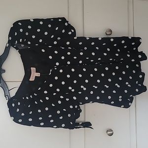 Philosophy S/P black and white polka dots new